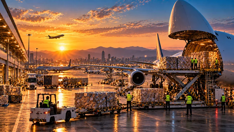 Commercial air freight (illustrative image)