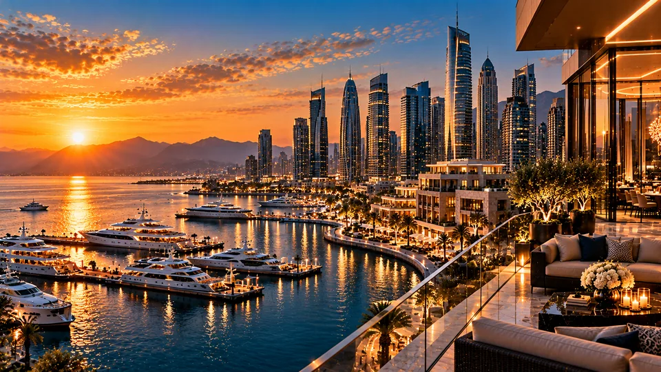 Global waterfront horizon (illustrative image)